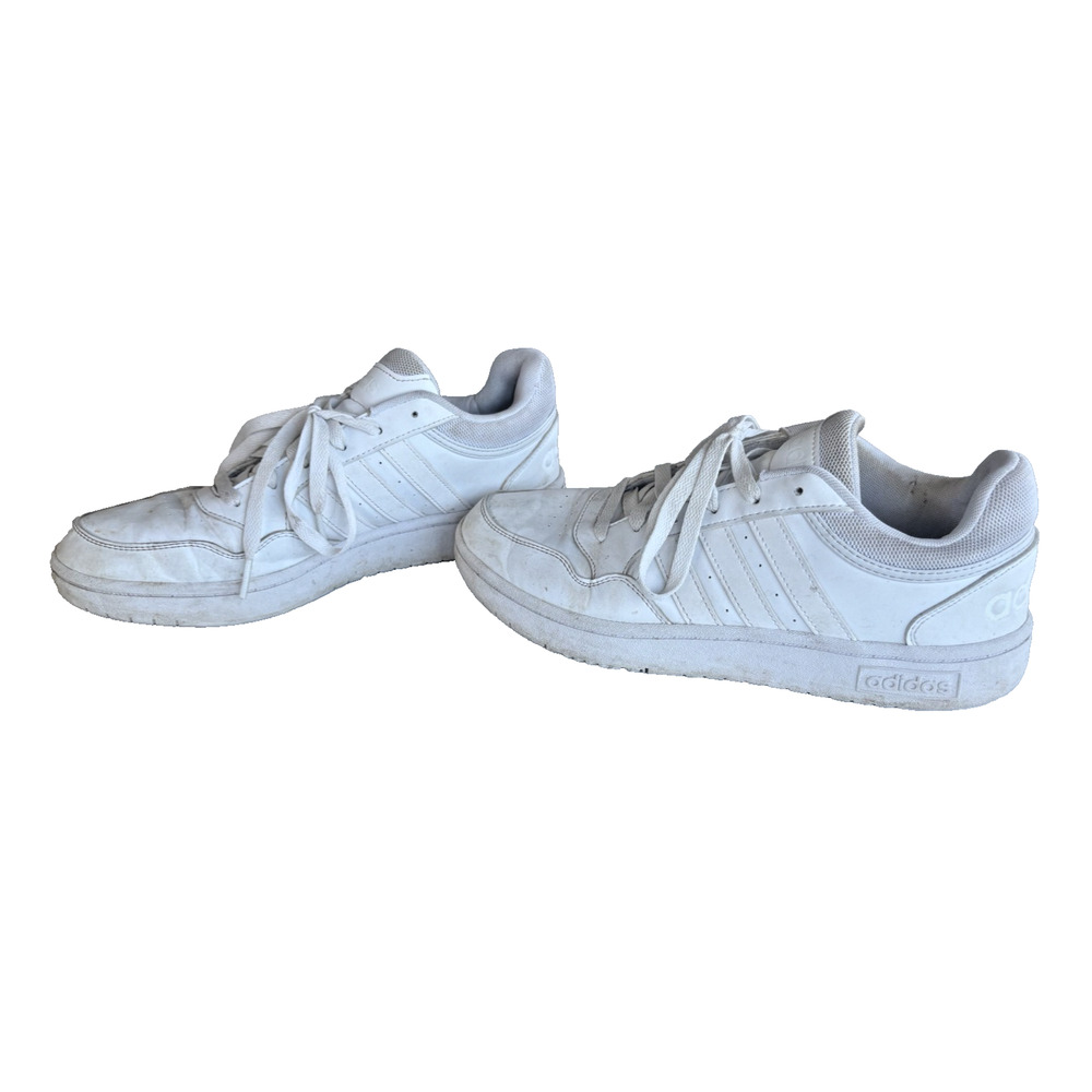 Adidas Hoops 3.0 GW3036 Woman's Sz 10 White Basketball Sneakers